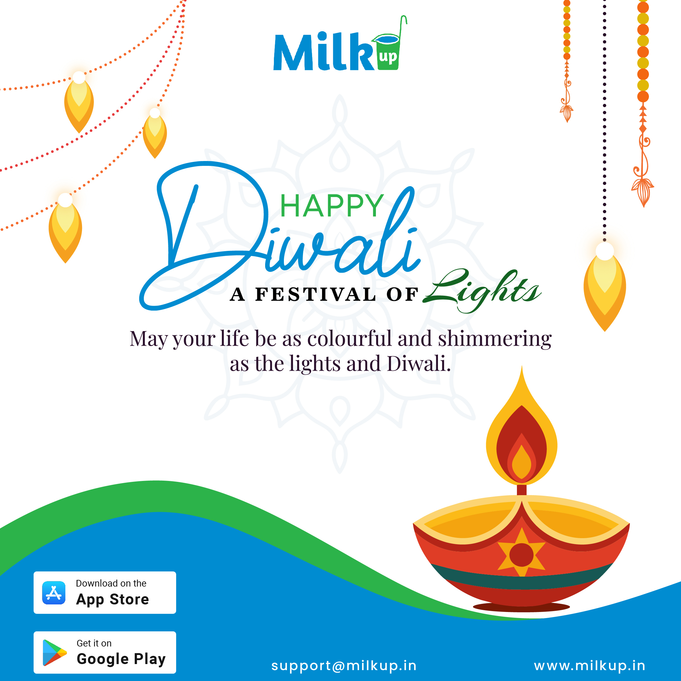 ✨ Happy Diwali from Milkup! ✨