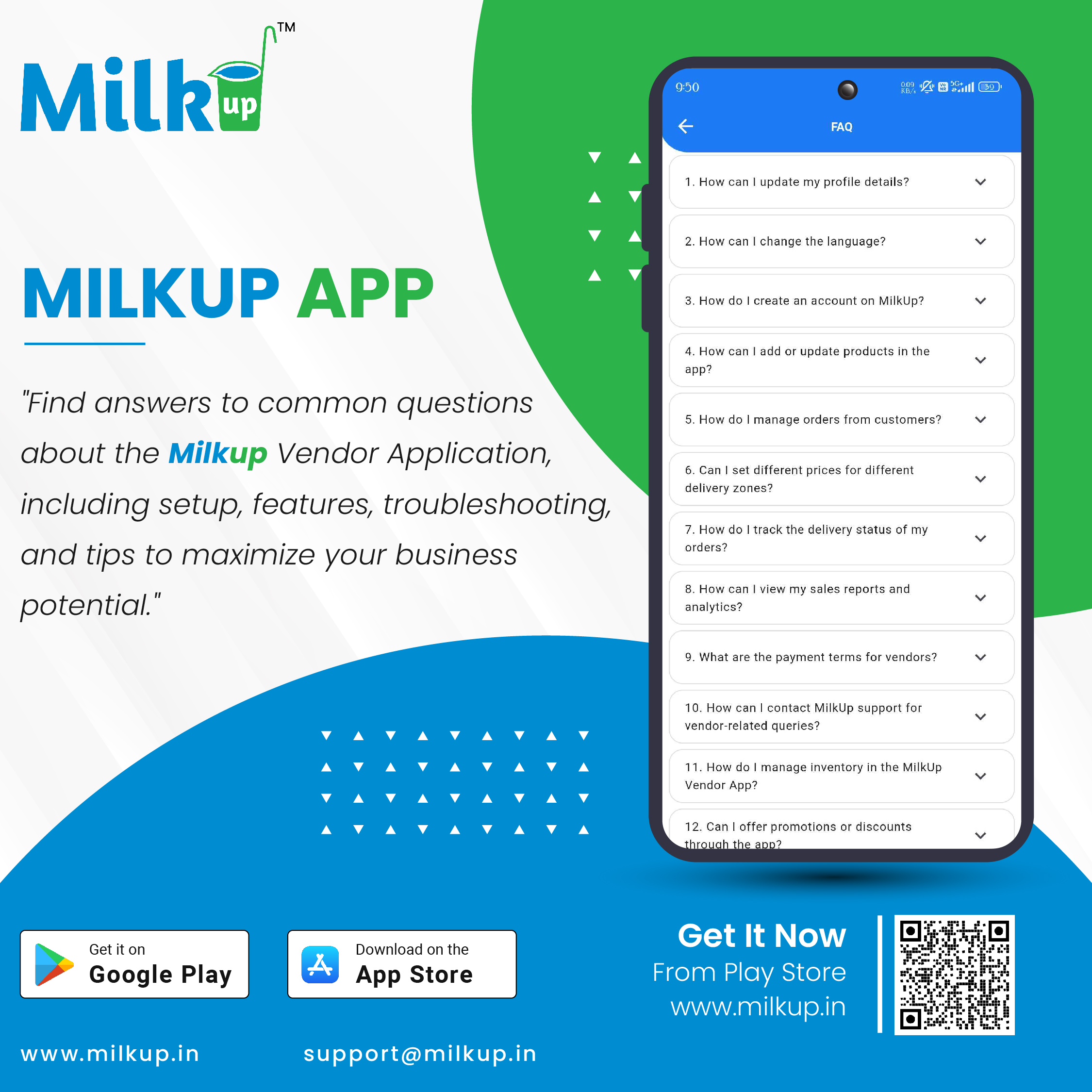 Milkup Vendor Application FAQ
