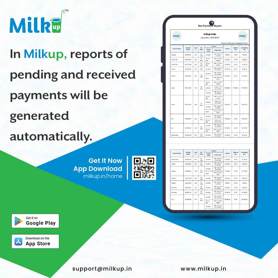 No more worries about accounts in your milk business!