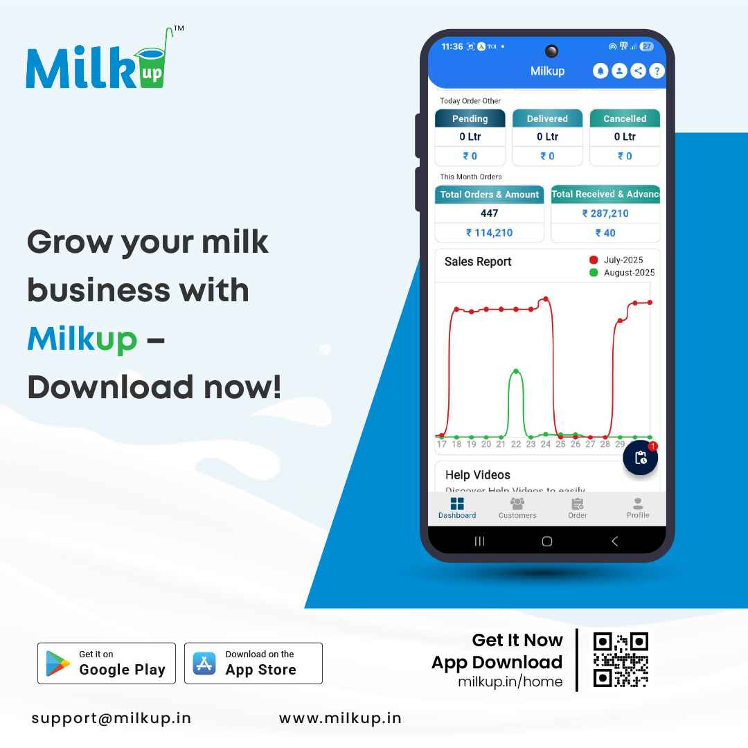 Make your milk business more successful and digital with MilkUp!