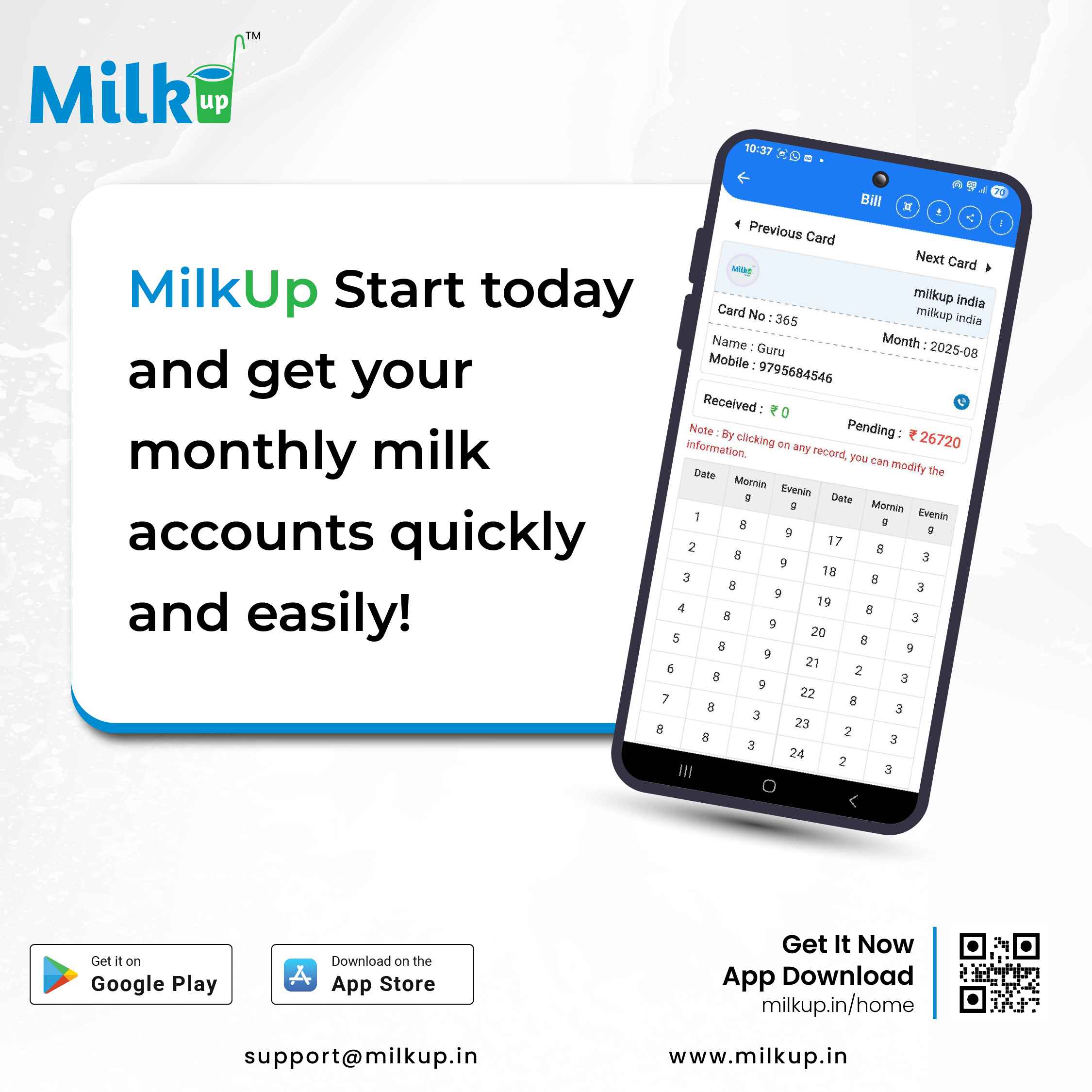 Keeping track of milk is now super easy!