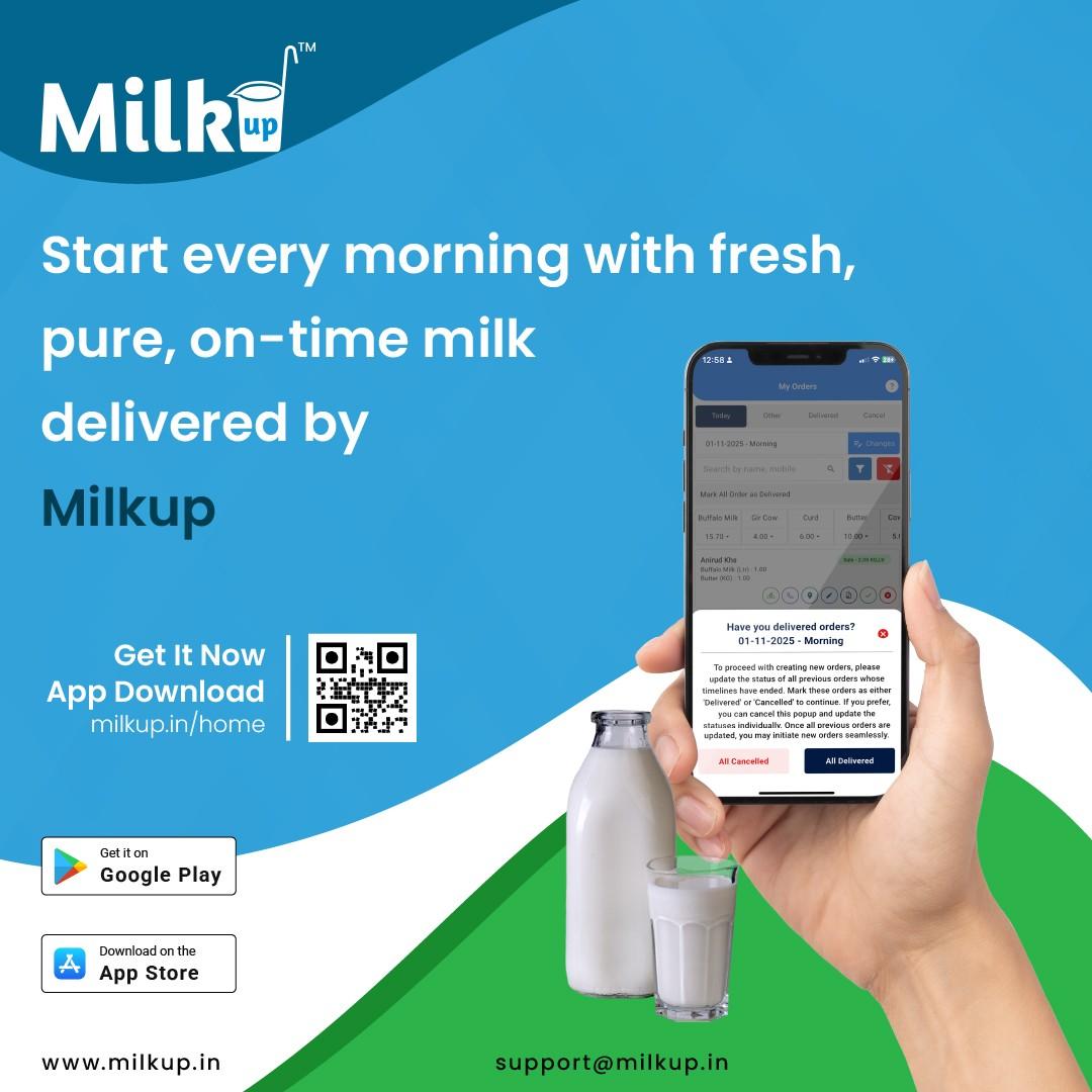 Start every morning with fresh, pure, on-time milk—delivered by MilkUp
