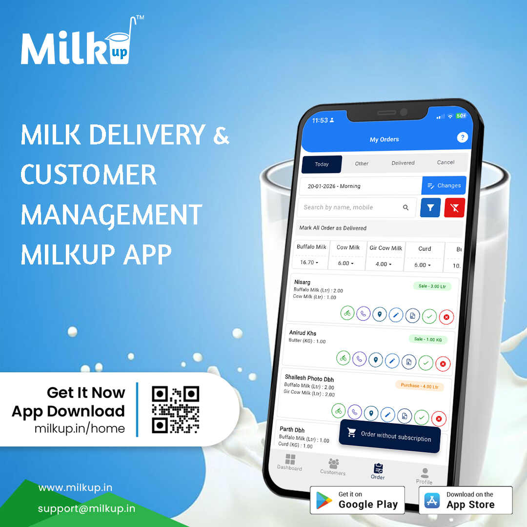 Milk Delivery & Customer Management MilkUp App