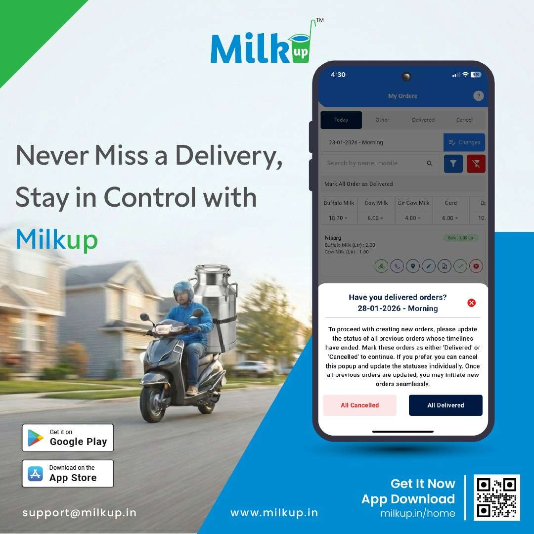 Never Miss a Delivery, Stay in Control with Milk Up