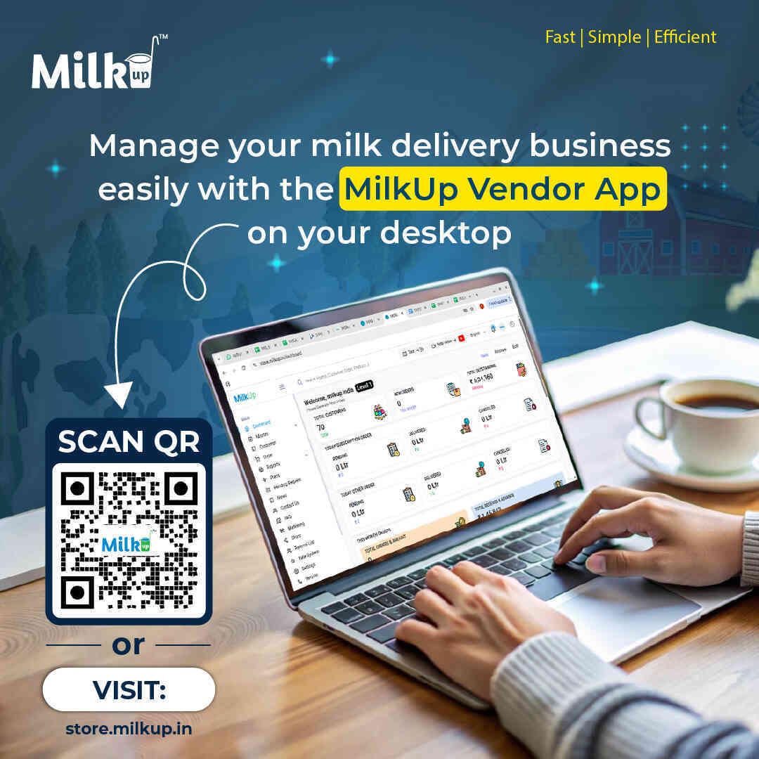 Manage your milk delivery business easily with the MilkUp Vendor App