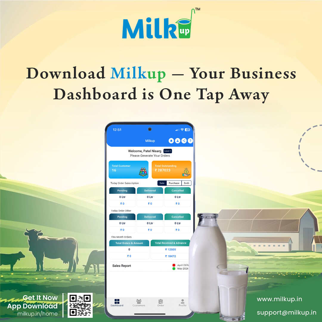 Download MilkUp Your Business Dashboard is One Tap Away