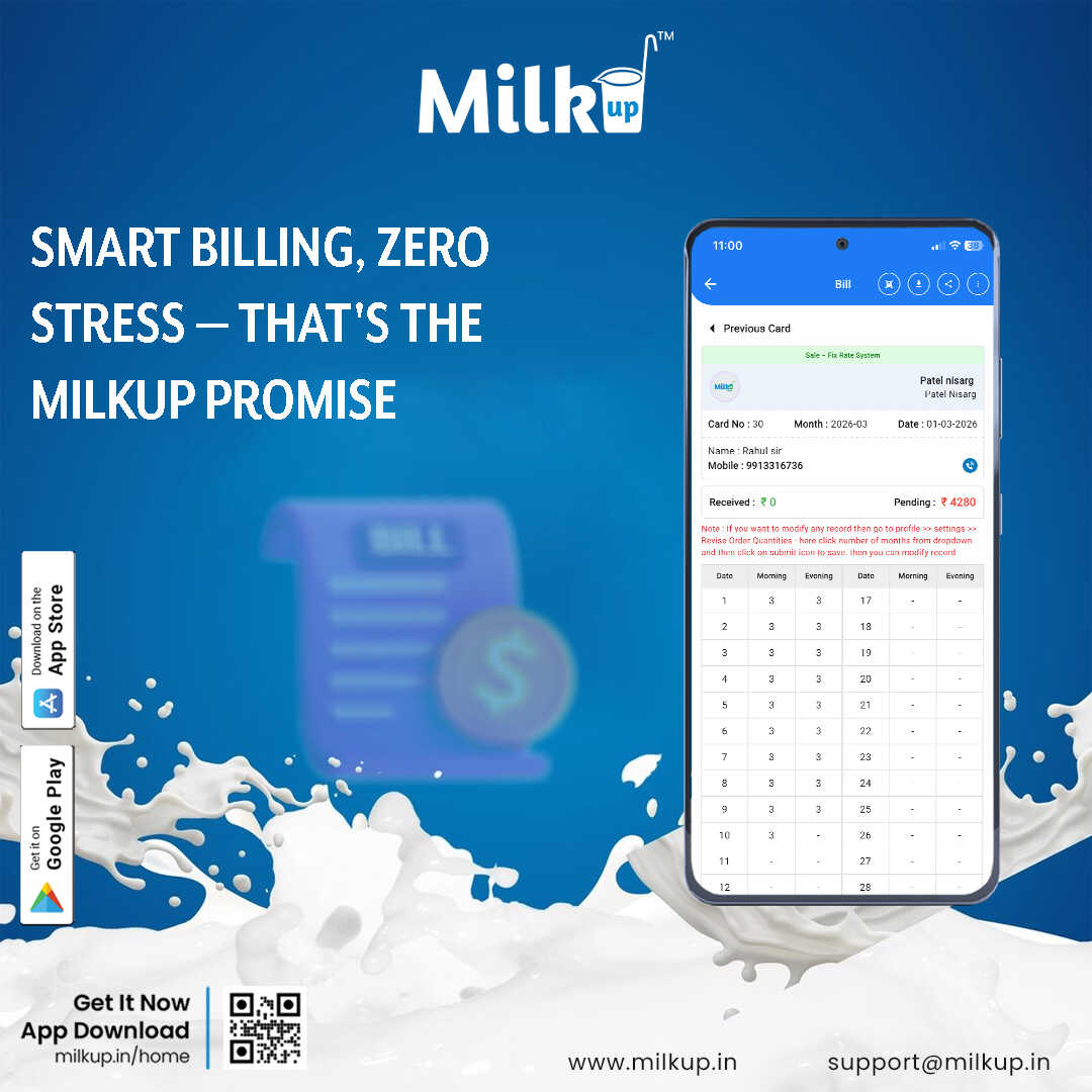 Smart Billing, Zero Stress  That's the MilkUp Promise