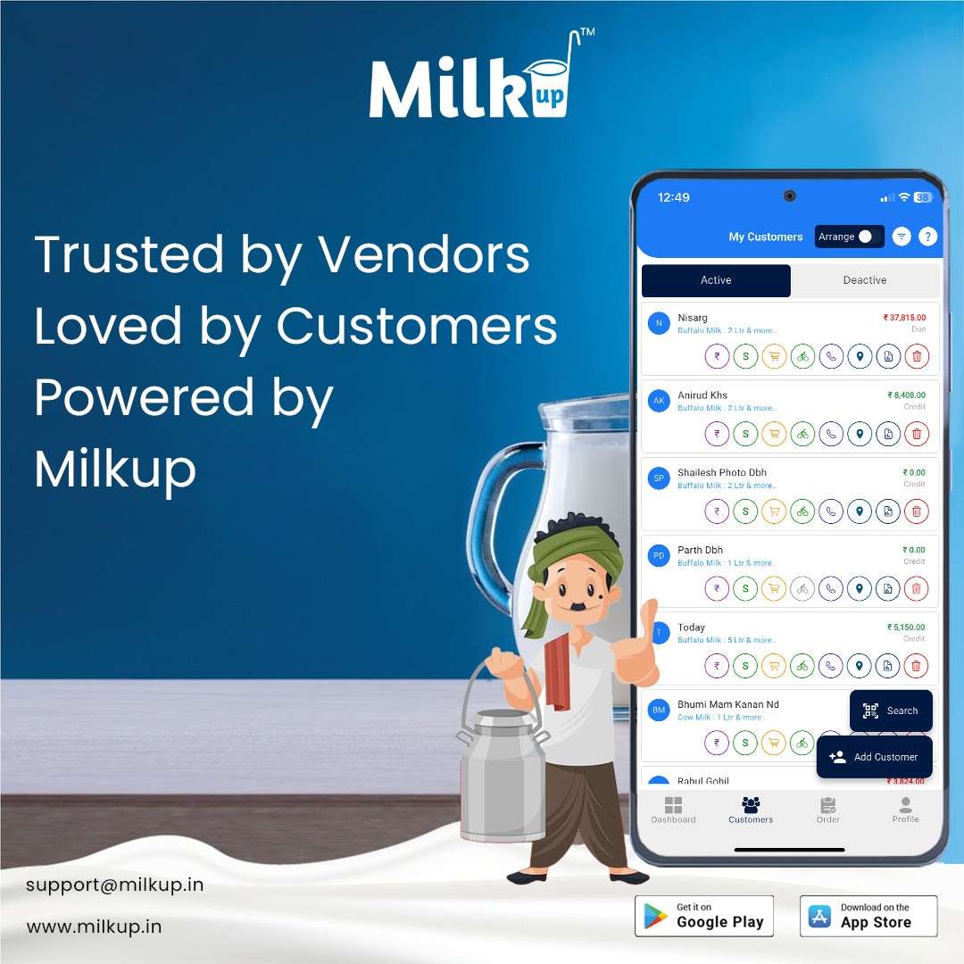Trusted by Vendors. Loved by Customers Powered by MilkUp